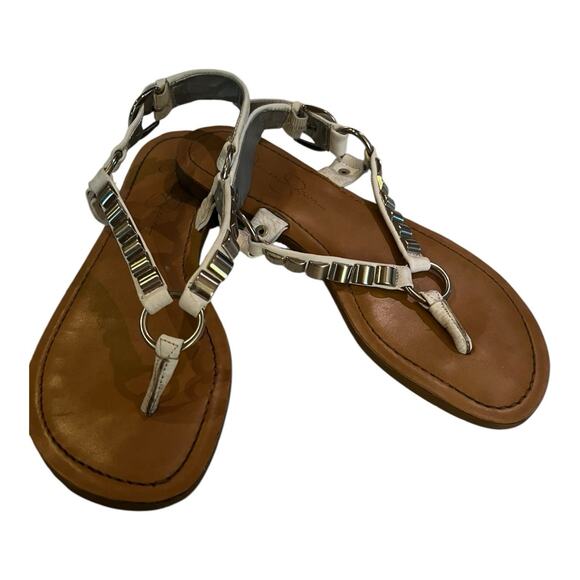 Jessica Simpson White Strappy Sandals Women's Size 6.5B. A28 - Picture 5 of 5